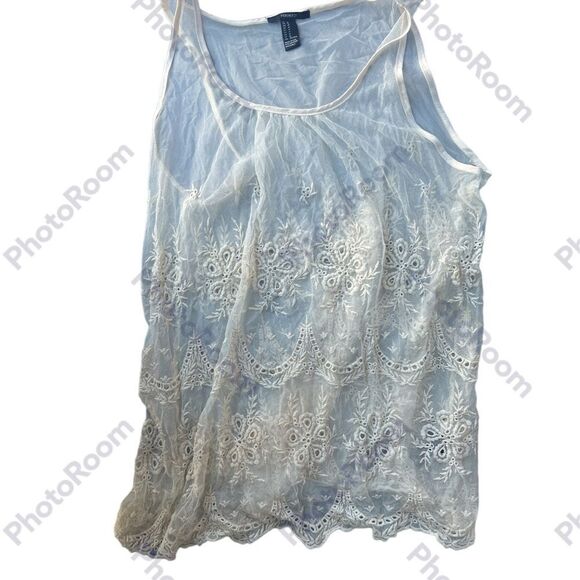 ✨ Forever 21
Women's White Breezy Crochet Cover✨ - Picture 1 of 4